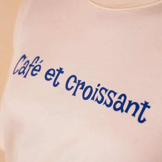 Coffee & Croissant Seedpearl Oversized T-Shirt