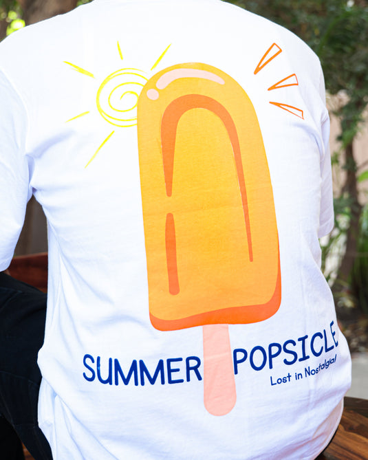 Summer Popsicle White Oversized T-Shirt