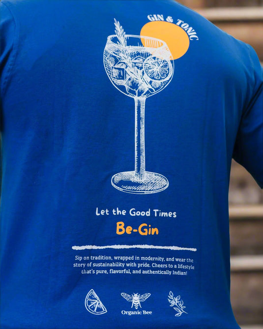 Gin and Tonic Indigo Oversized T-Shirt