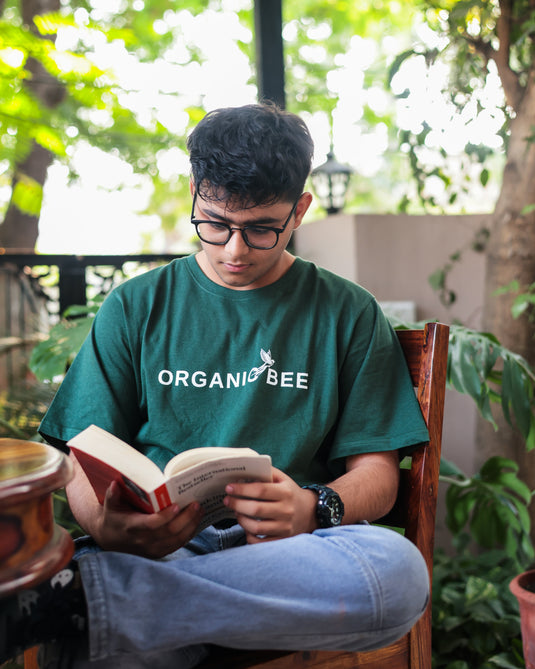 Happy Life Forest Green Oversized T-Shirt