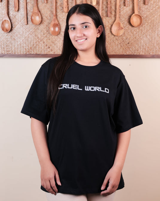 Cruel World Black Oversized T-Shirt