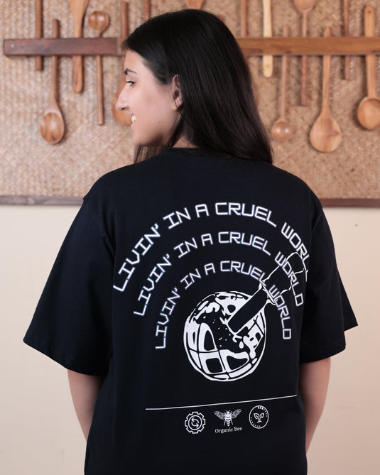 Cruel World Black Oversized T-Shirt