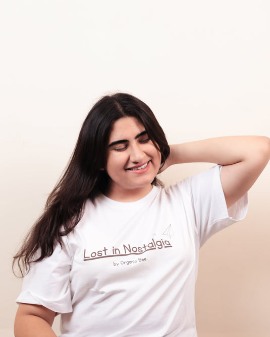 Lost in Nostalgia White Oversized T-Shirt