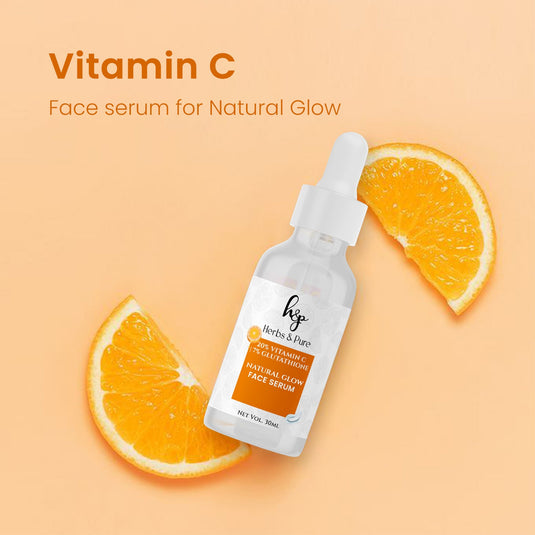 Natural Glow Vitamin C & Glutathione Face Serum & 12% Niacinamide & Rice Water De tan for Skin Brightening