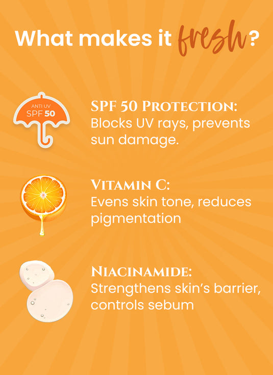 Skin Brightening Vitamin C & Niacinamide Sunscreen SPF50 - 50 ML