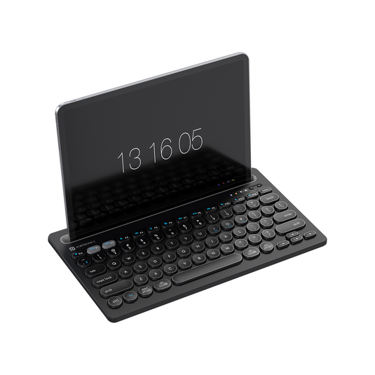 Portronics bubble dock wireless keyboard| best wireless keyboard for tablet| wireless keyboard online at best price. Black