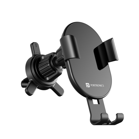 Portronics Clamp 4 car Mobile Holder with a 360-degree rotational