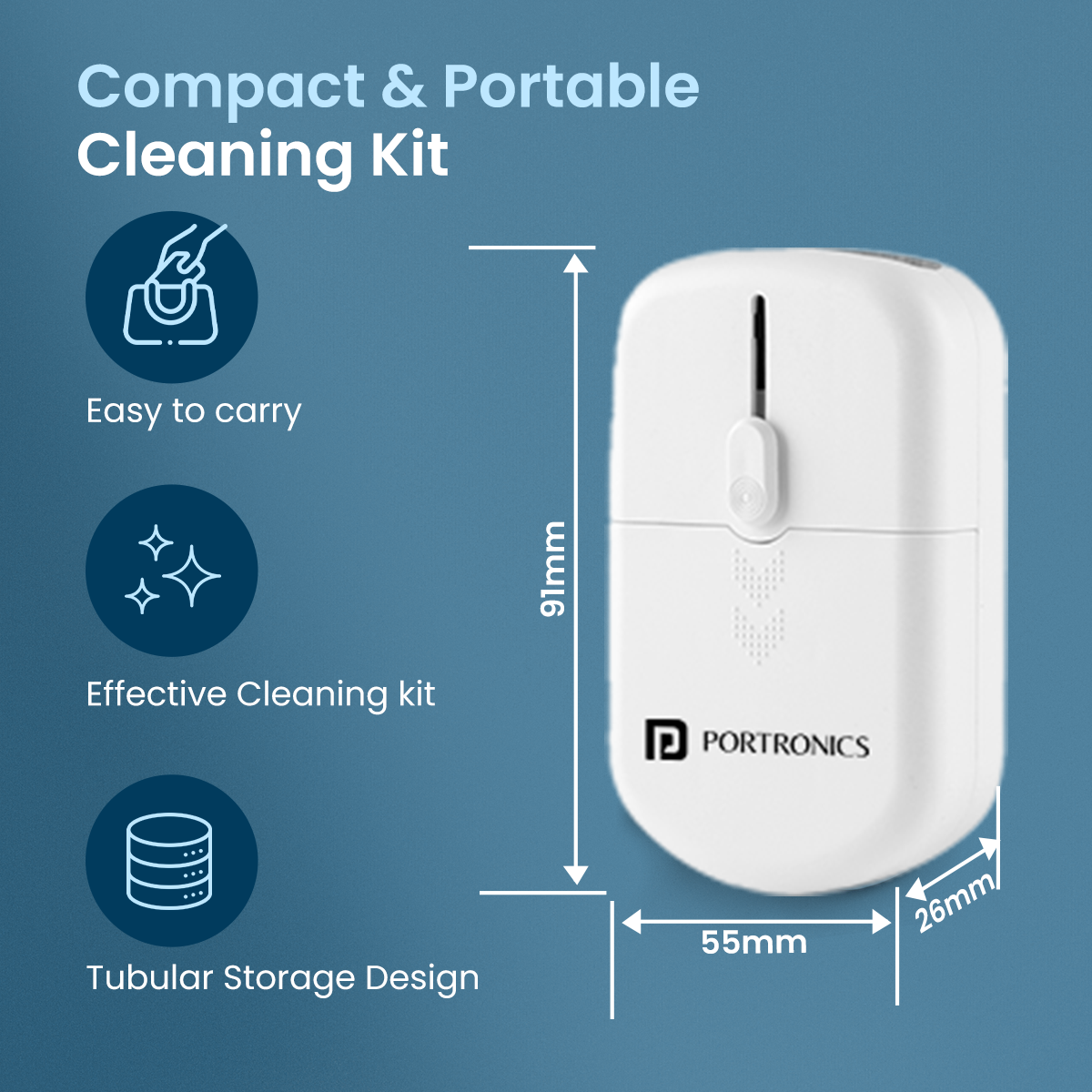 Portronics Clean P 10in 1 portable cleaning kit screen cleaner | gadget cleaner spray at best price| portable screen cleaner for laptop at best price