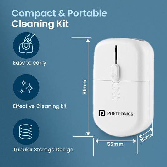 Portronics Clean P 10in 1 portable cleaning kit screen cleaner | gadget cleaner spray at best price| portable screen cleaner for laptop at best price