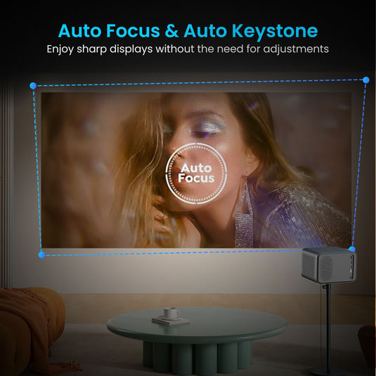 Portronics Beem 460 android mini projector has auto focus| mini projector with auto keystone features. Black