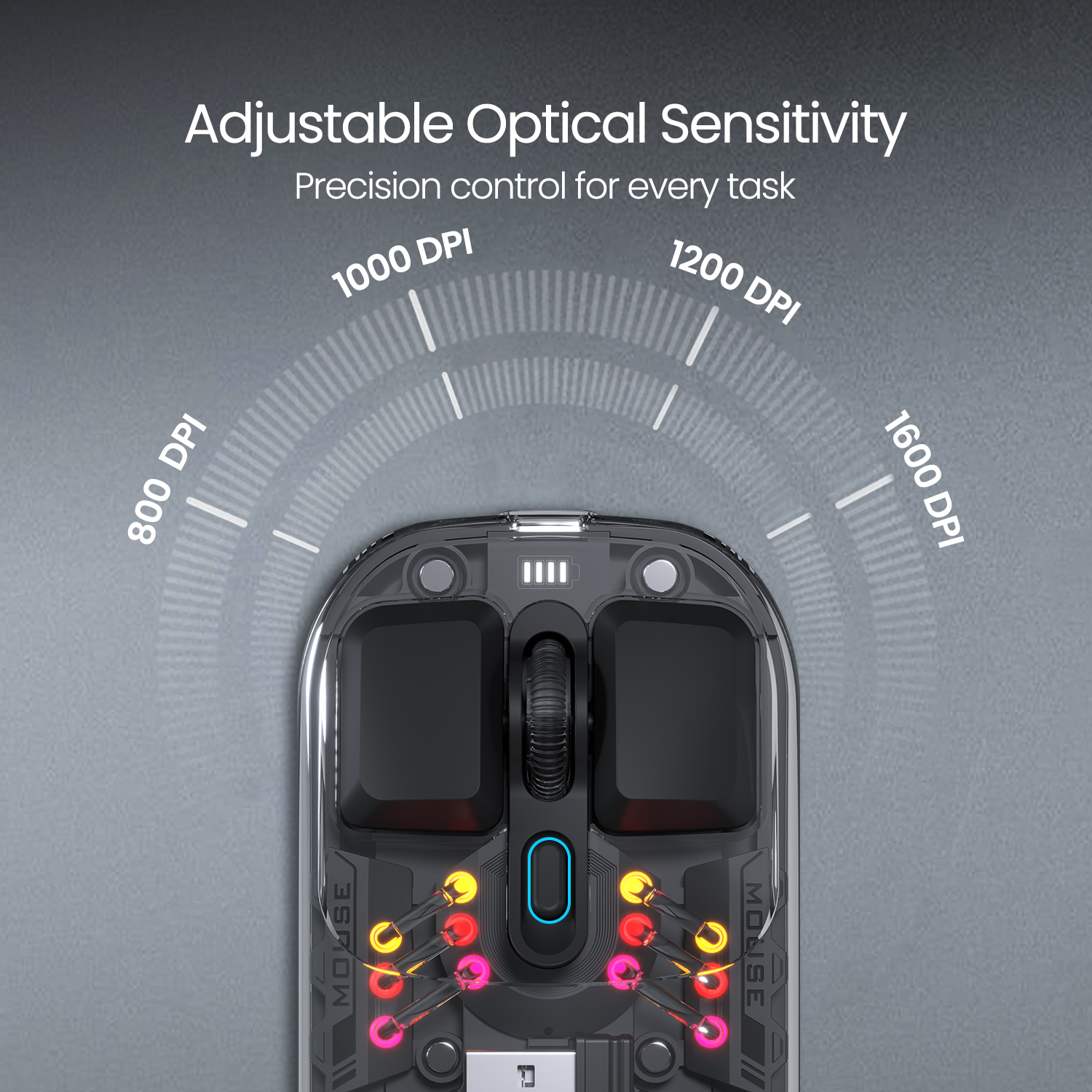 Portronics Toad 5 Wireless Mouse with adjustable optical tracking