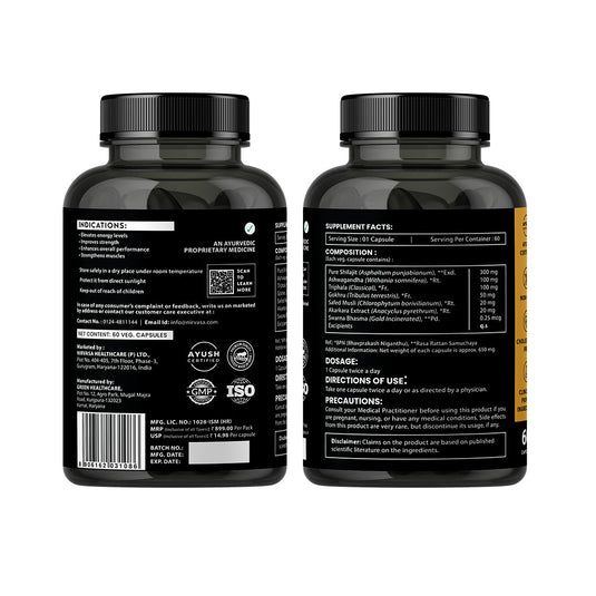 Nirvasa Shilajit Gold  (60 Capsules)