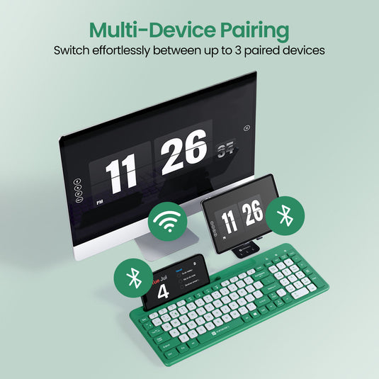 Portronics bubble square wireless keyboard with multi device pairing| best wireless keyboard for laptop| wireless keyboard online