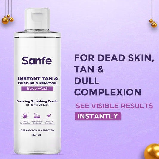 Sanfe Instant Tan & Dead Skin Removal Body Wash - 250ml