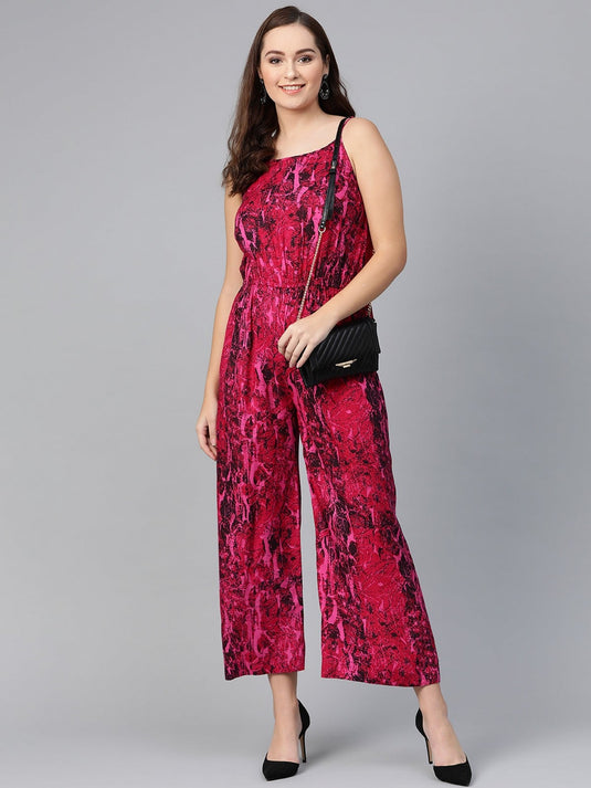 Printed Strappy Jumpsuit