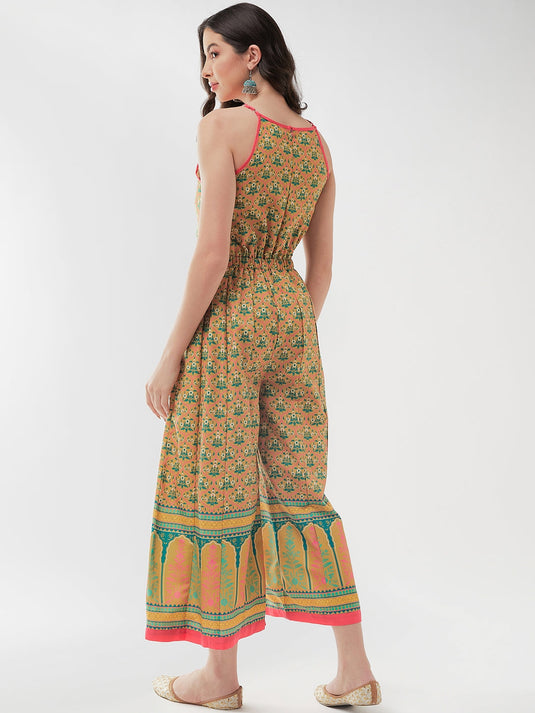 Jaipur Haat Strappy Printed Jumpsuit