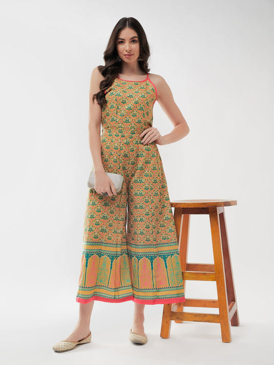 Jaipur Haat Strappy Printed Jumpsuit