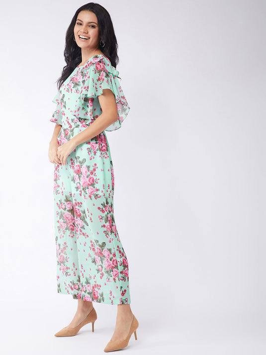 Pastel Printed Floral Jumpsuit