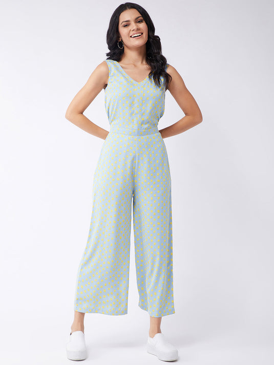 Polka Pastel Sleeveless Jumpsuit