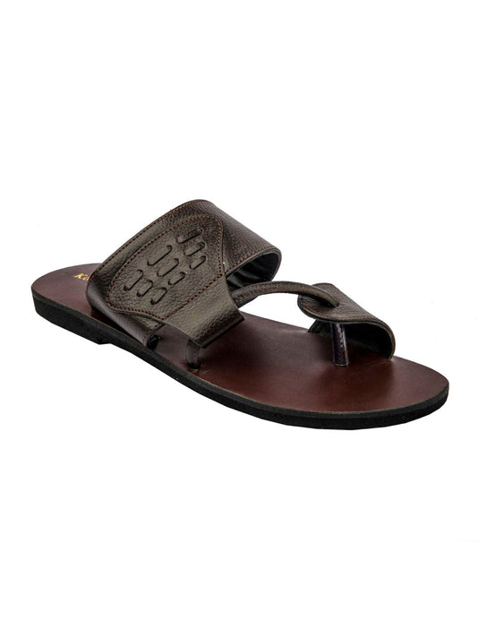 Designer Comfort: Handmade Brown Leather Sandals for Men