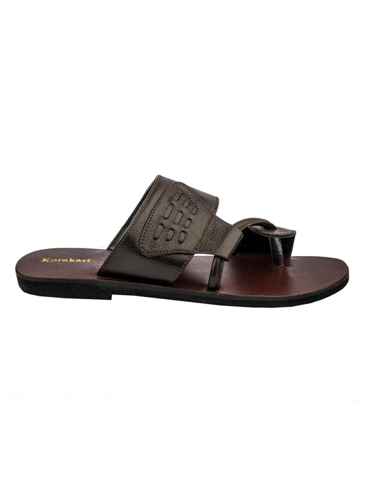 Designer Comfort: Handmade Brown Leather Sandals for Men