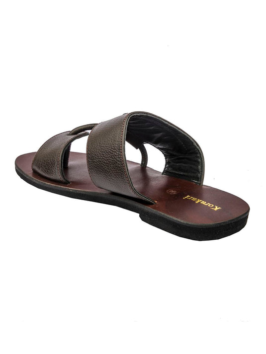 Designer Comfort: Handmade Brown Leather Sandals for Men