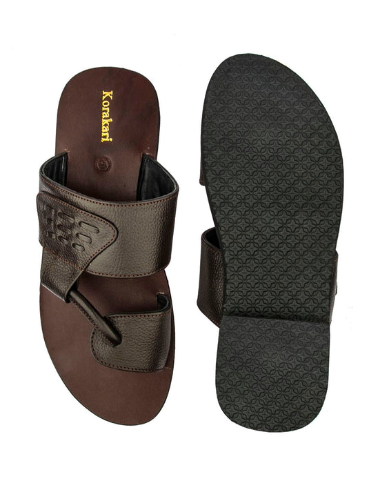 Designer Comfort: Handmade Brown Leather Sandals for Men