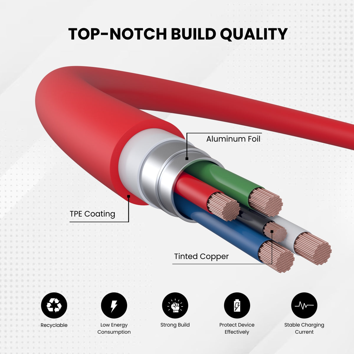 Red Konnect Dash Pro best quality charging cable 