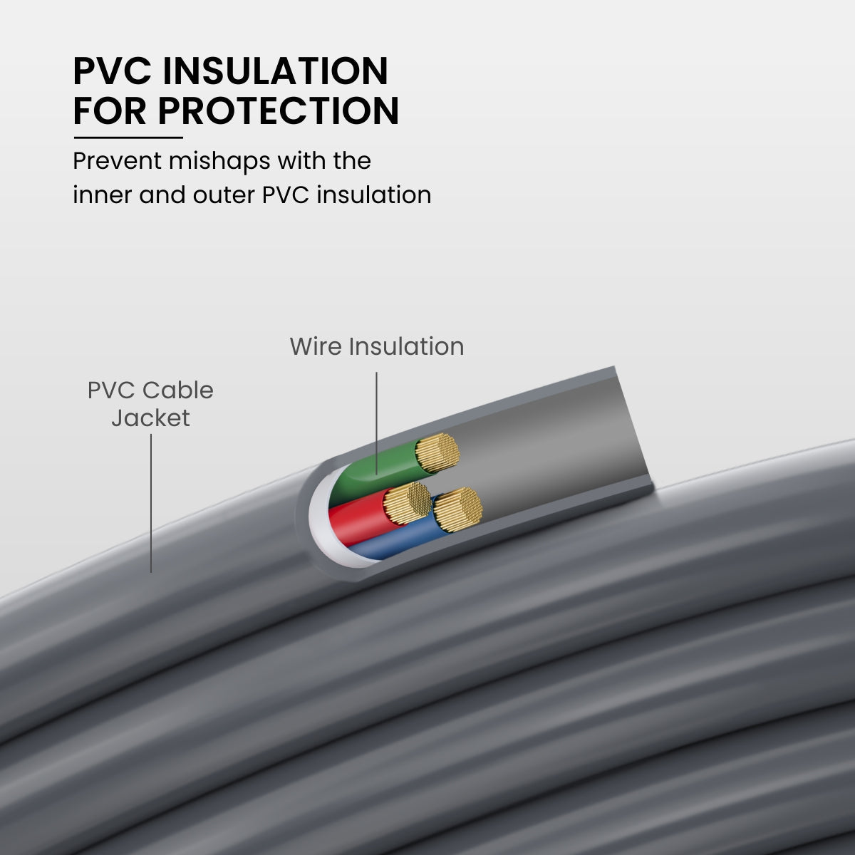 Portronics Konnect G1 3-Prong Power Connector PVC for protection. Grey