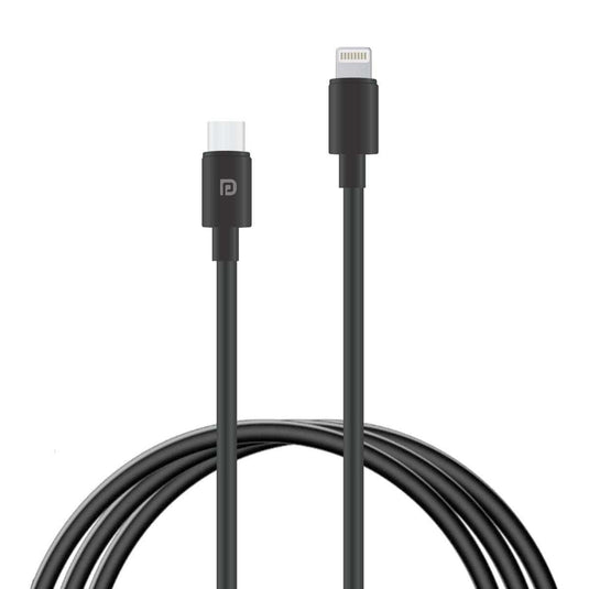 Portronics Konnect Core Type-C To 8-Pin Cable. Black