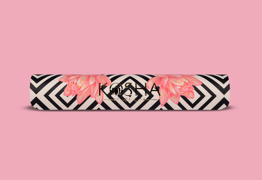 Printed yoga mat With lotus Print Which Is Sweat Absorbent Non Slip Yoga Mat By Kosha Yoga Co