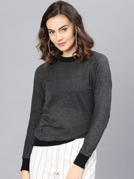 Round Neck Lurex Sweater