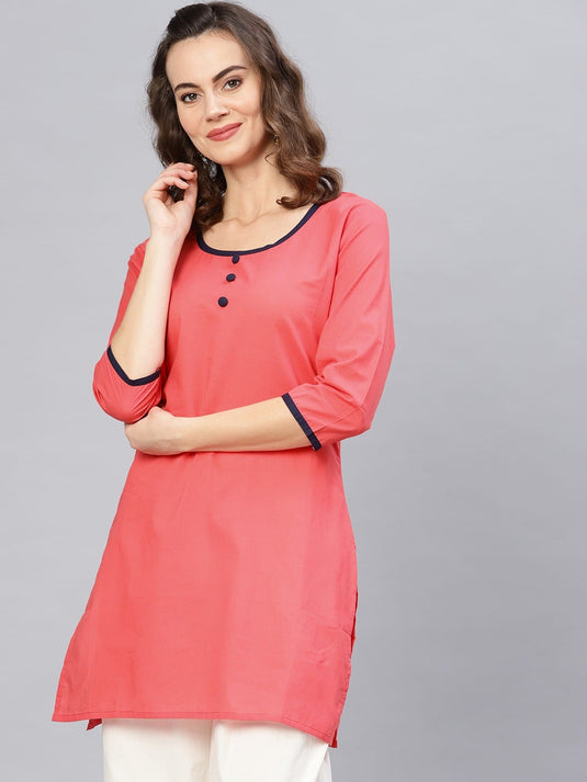 3/4sleeves front buttoned kurti