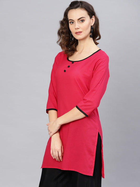 3/4sleeves front buttoned kurti