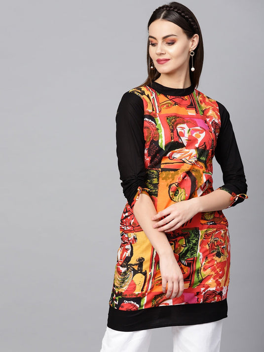 Picasso Printed Reversible Kurti