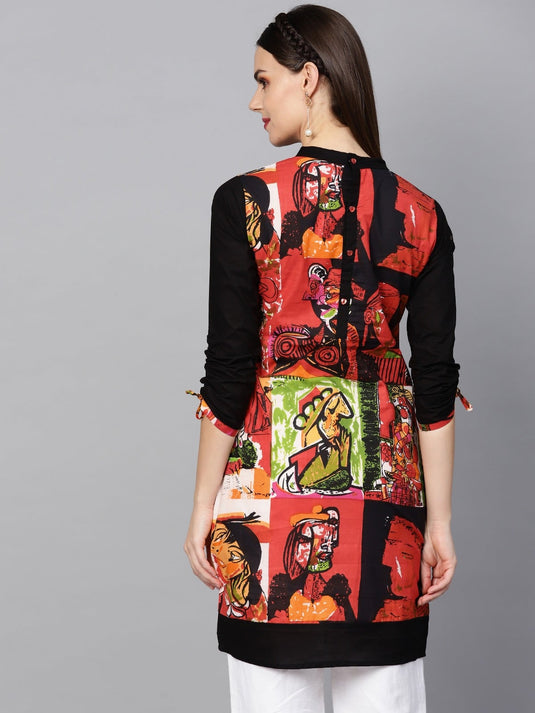 Picasso Printed Reversible Kurti