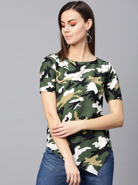 Military Front V-Cut Top