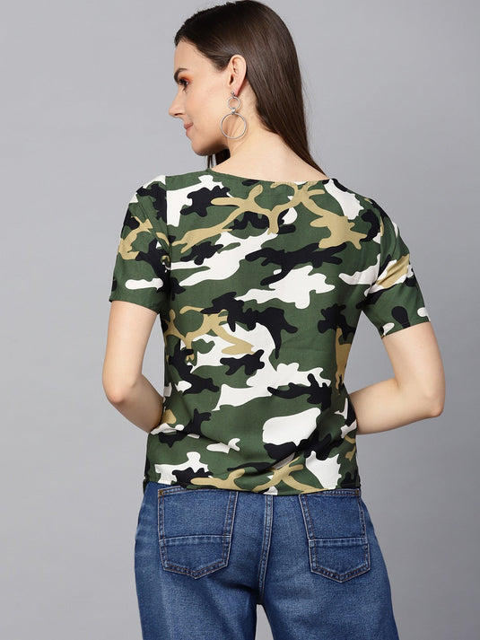 Military Front V-Cut Top