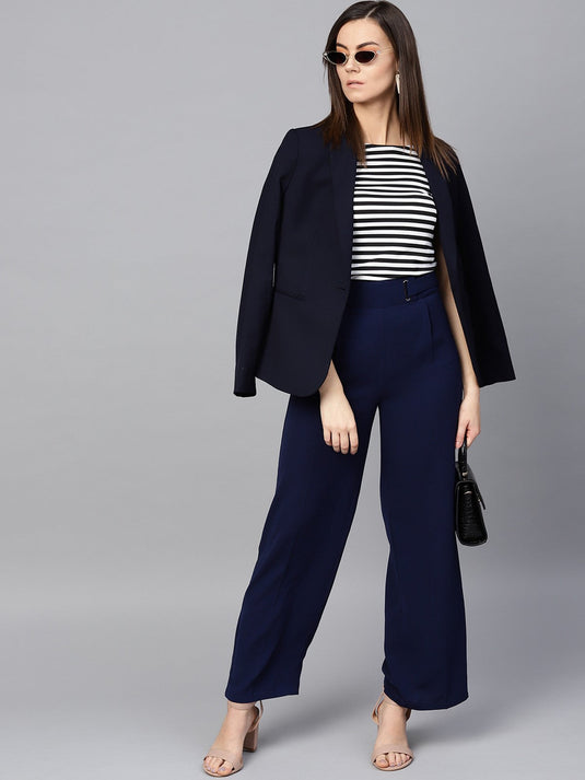 Thin Stripe Shoulder Cut Top