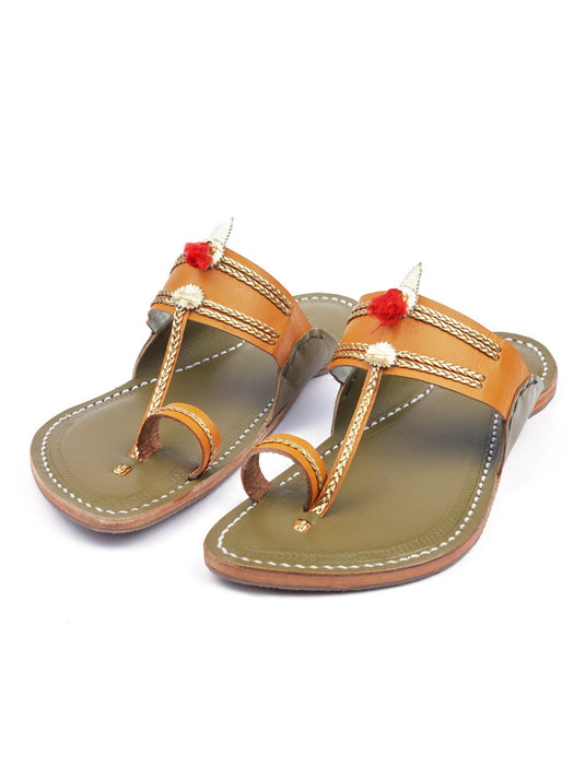 Wedding Two Toner Men Wedding Kolhapuri Chappal