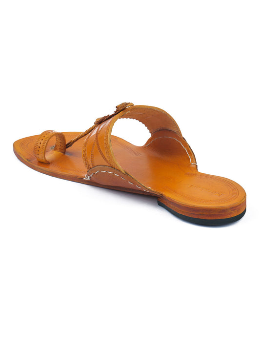 Fresh Yellow Men's Kolhapuri Chappal