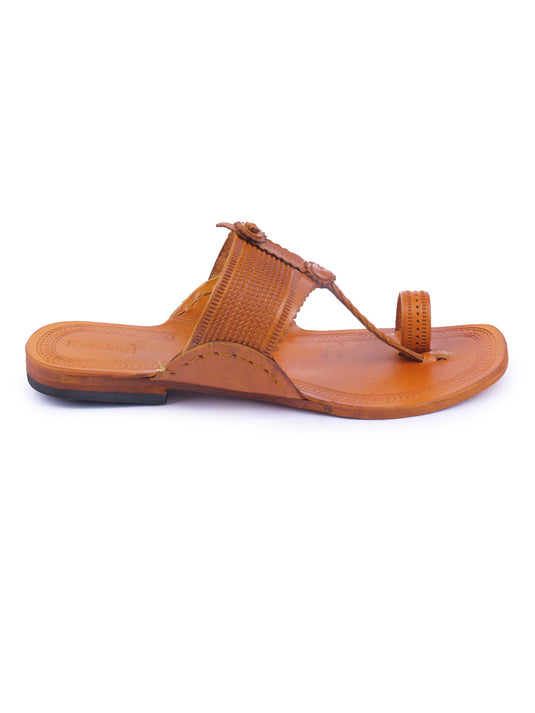 Tranquil Yellow Women's Kolhapuri Chappal