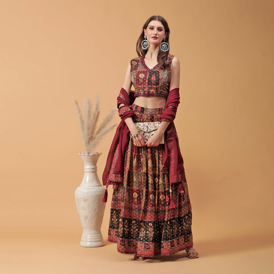 Pannkh Luxe Printed Lehenga with Dupatta Set