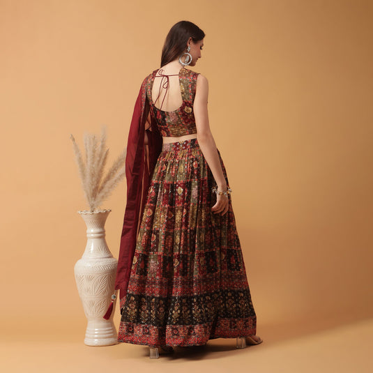 Pannkh Luxe Printed Lehenga with Dupatta Set