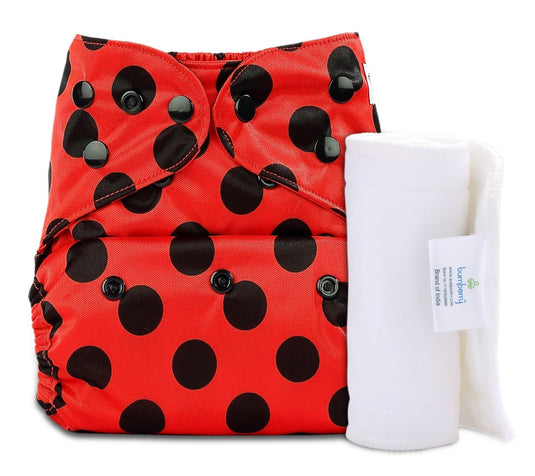 Diaper Cover (Ladybug) + 1 Wet free Insert