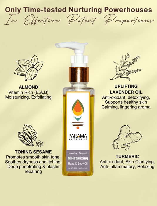 Lavender - Turmeric Moisturizing Hand & Body Oil