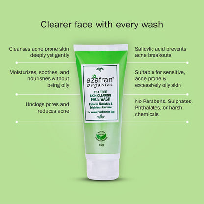 Organic Tea Tree Skin Clearing Face Wash