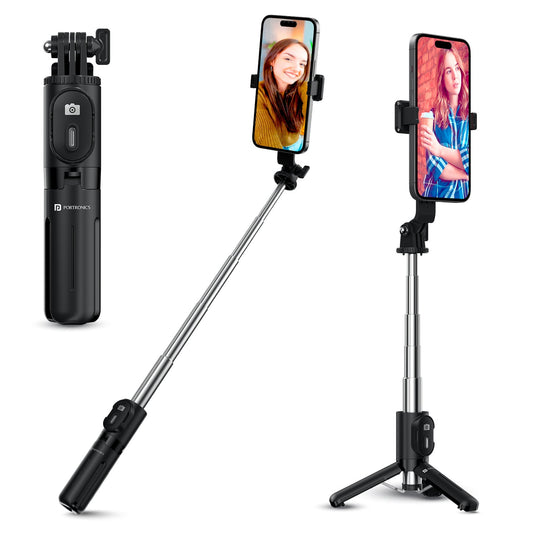 Portronics Lumistick mini 3 in 1 selfie stick tripod with bluetooth remote| best selfie stick for mobile online at best price