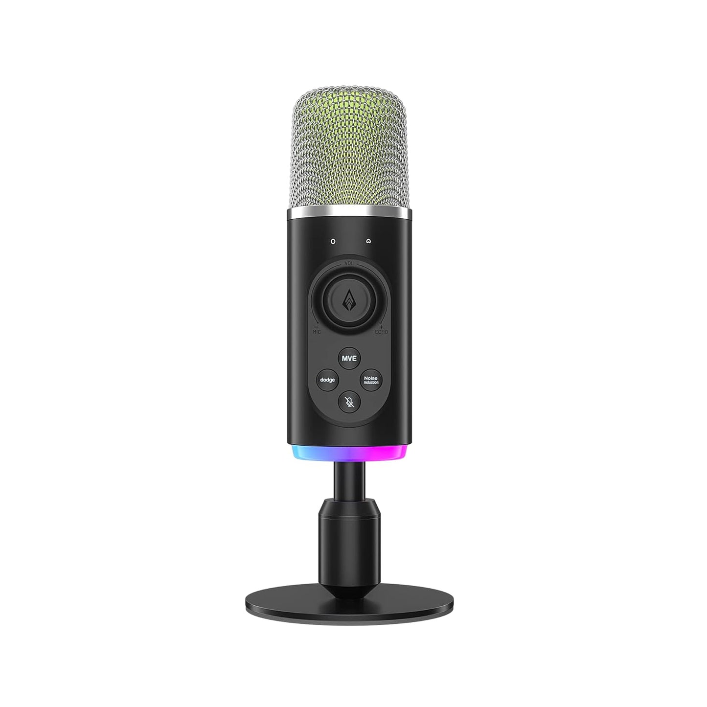 Archer Tech Lab Dryad100 RGB Gaming Mic, USB podcast mic with Smart Noise Reduction, Microphone for Youtubers, Omnidirectional & Cardioid PC Gaming Mic, 1-Click Mute, 5 Voice Modulation PC Mic