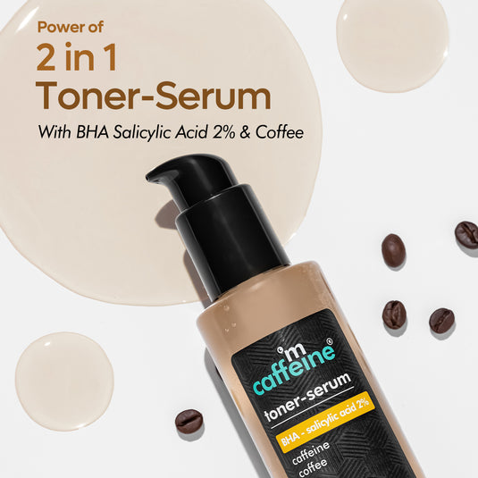 mCaffeine Toner Serum- BHA Salicylic Acid-2% & Coffee